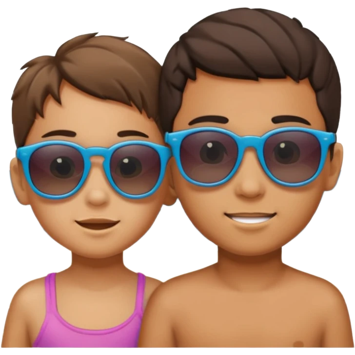Kid besties at the Beach  emoji
