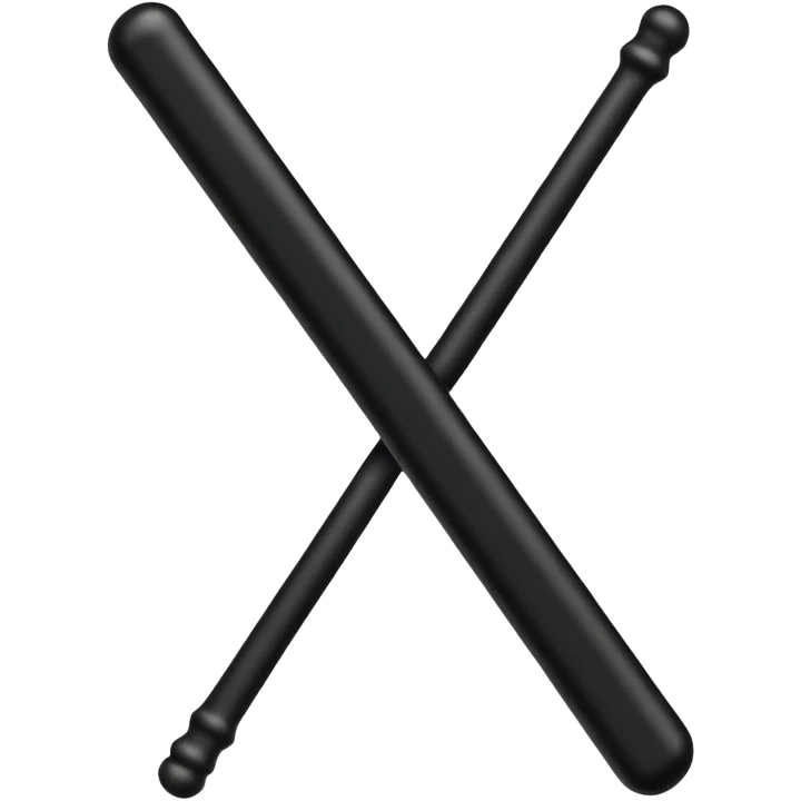 two police batons emoji