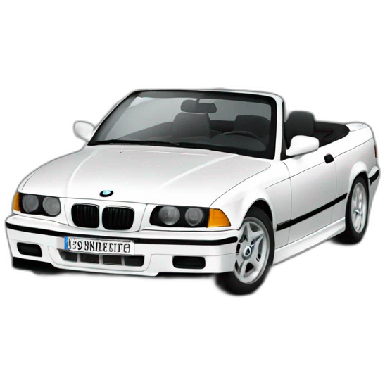 Bmw e36 white cabrio emoji