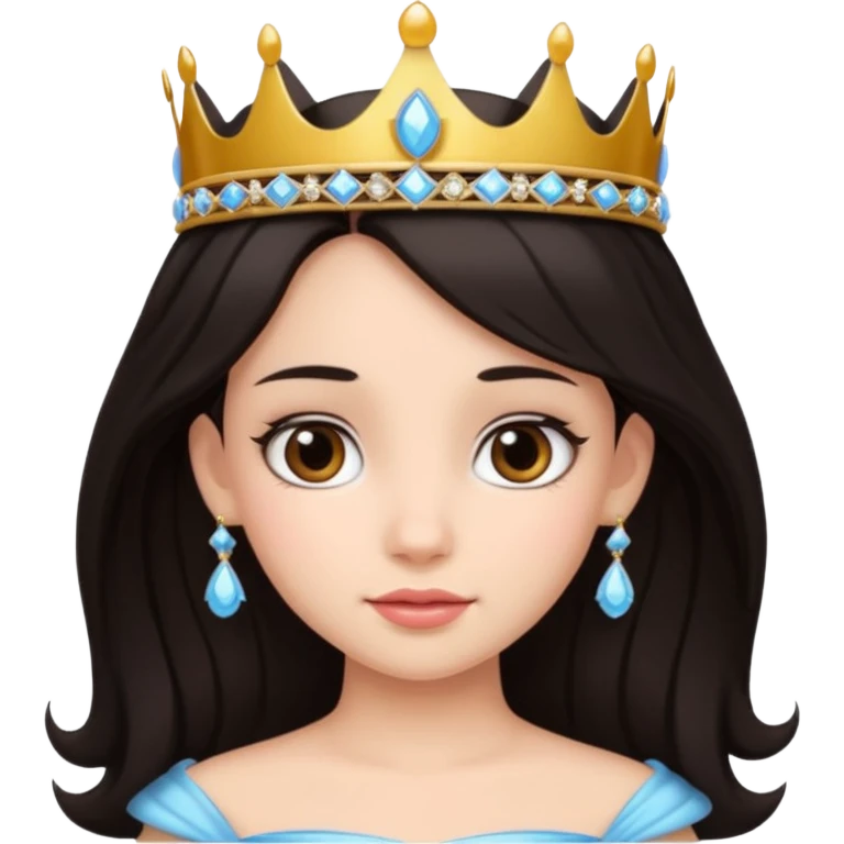 young princess dark hair emoji