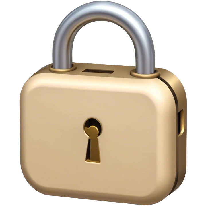 beige cute lock emoji