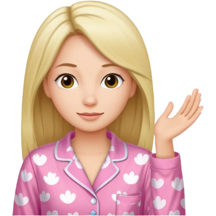 Make a women woth straight hair using pj pink emoji