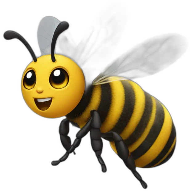 Trump as a flying bee emoji