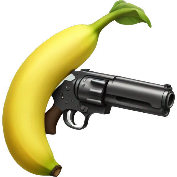 Banana with gun  emoji