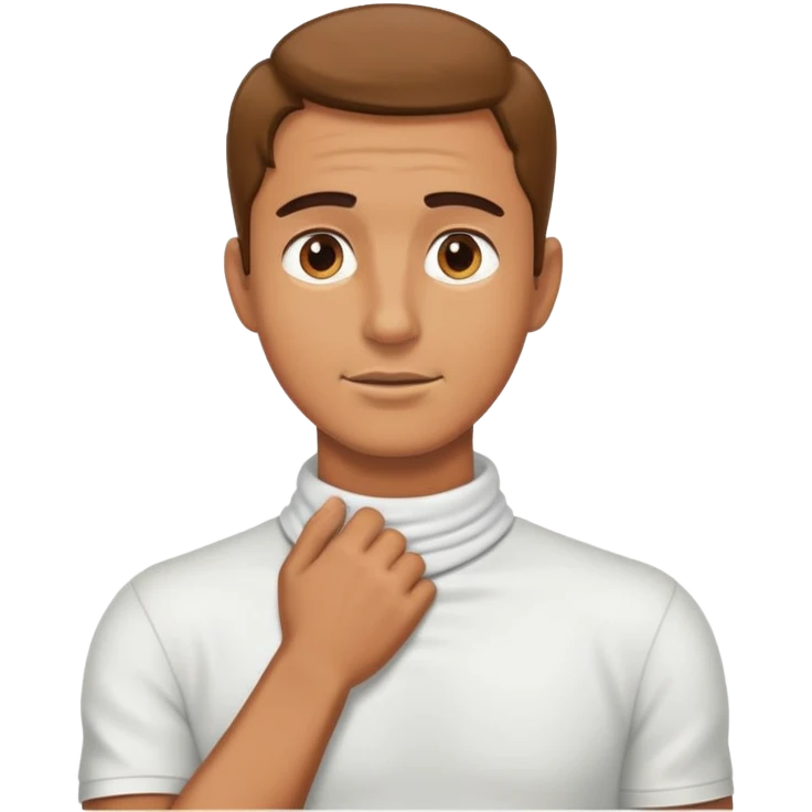 Man holdingbhis neck emoji