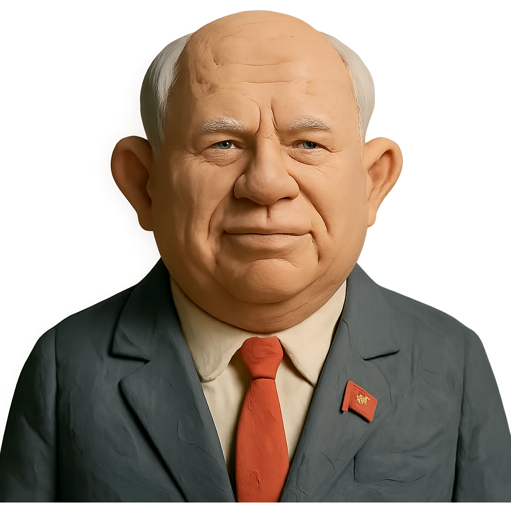 claymation style portrait of Nikita Khrushchev emoji