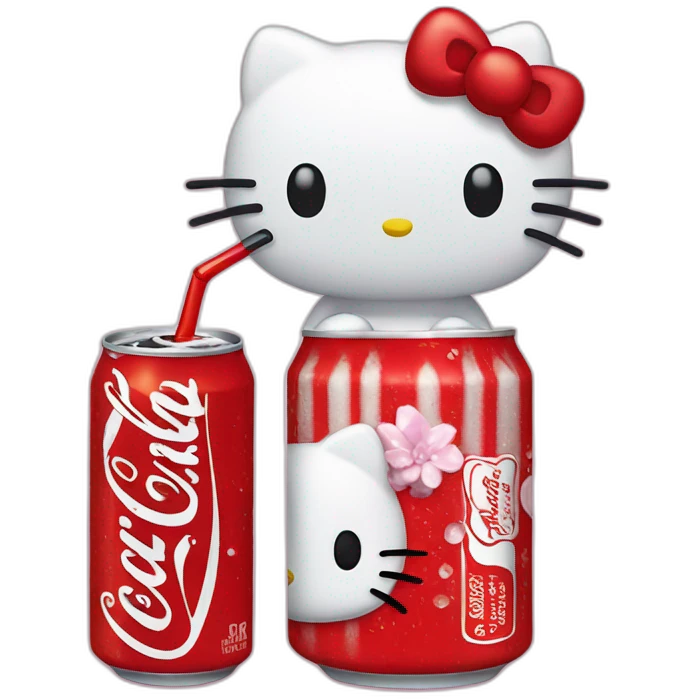 Hellokitty Drinks Coke emoji