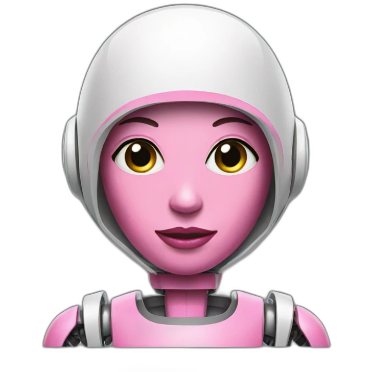 Pink Woman robot emoji