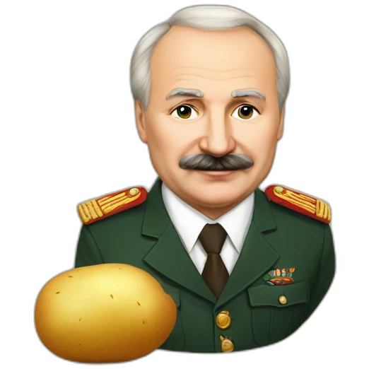 Lukashenko with a potato emoji