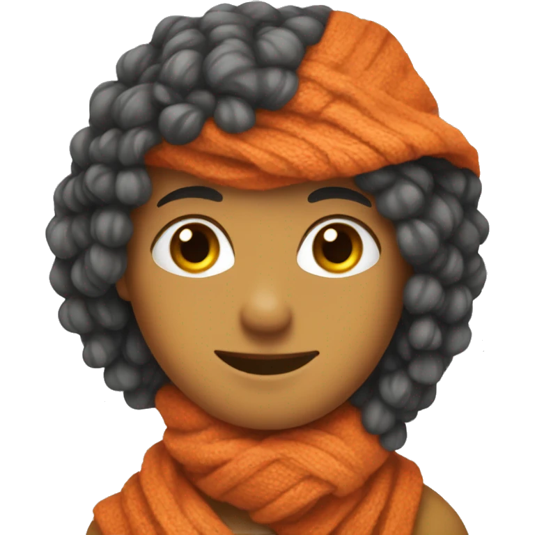 Orange-red scarf emoji