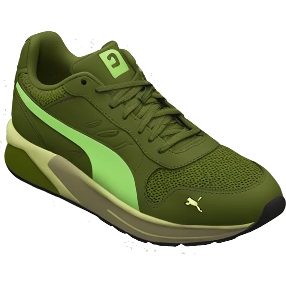 Olive green puma running shoe emoji