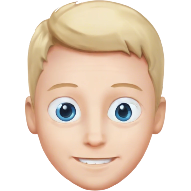 smiling boy with oversized blue eyes emoji