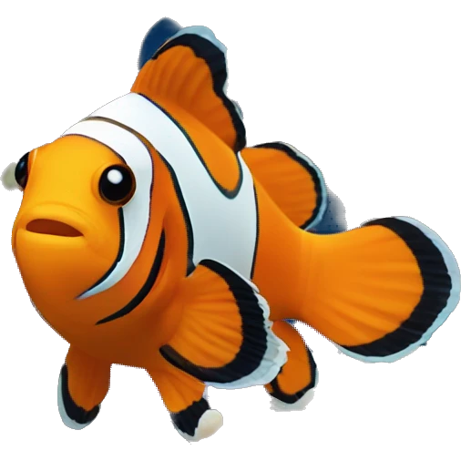 a clownfish in coral reef emoji