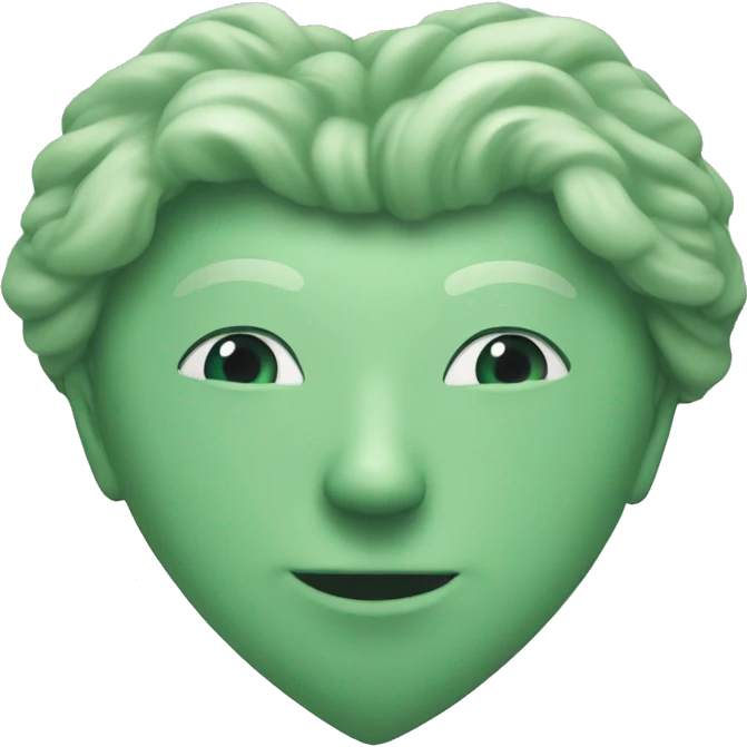 Sage green heart emoji