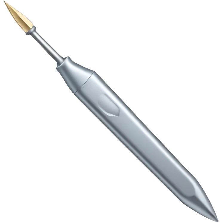 Gray Scalpel for surgery pointed upwards emoji