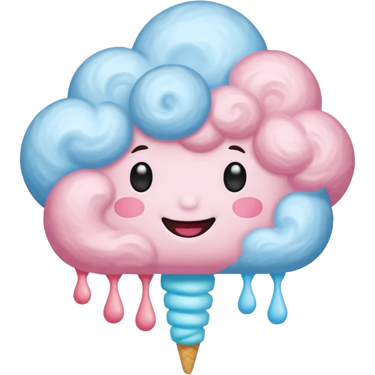 cloud people cotton candy, emoji