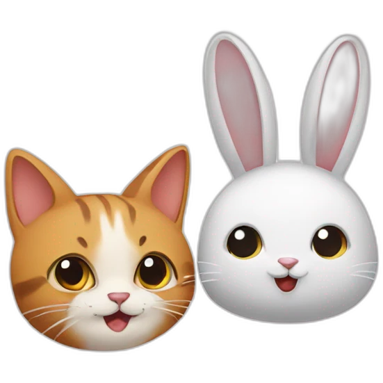 cat and rabbit emoji