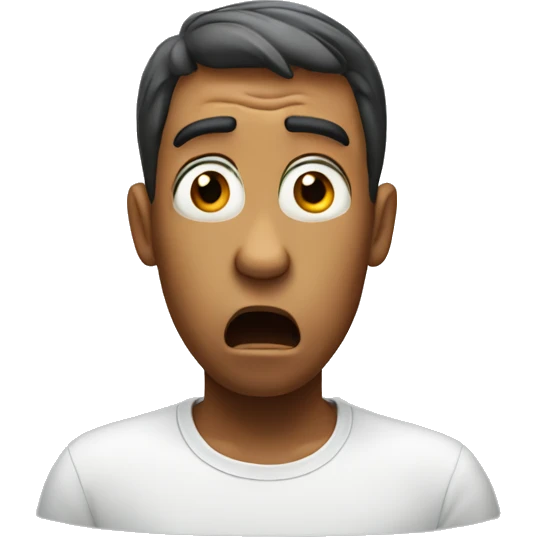 Shocked nervous  emoji