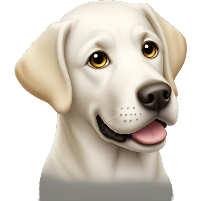 White Labrador male  emoji