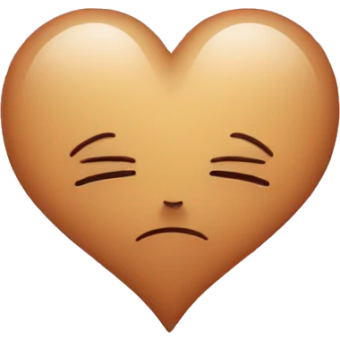 Heart with sad love emoji