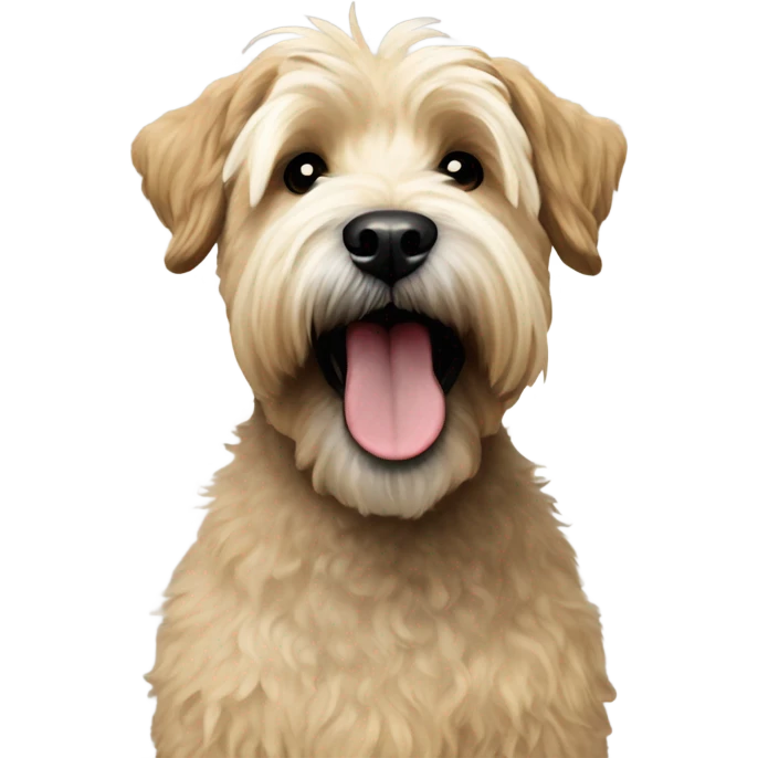 Happy New Year Photo realistic wheaten terrier emoji
