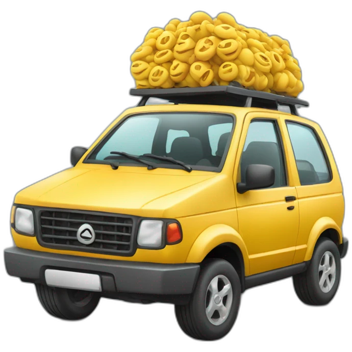 Voiture qui roule sur Macro emoji