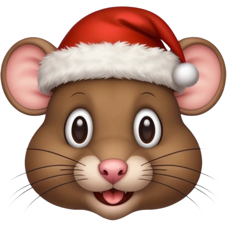 Crazy swamp  rat with Christmas hats emoji