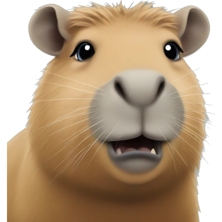 a capybara who just won a racing championship with blue team colors emoji