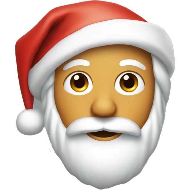 Santa hiding a gift  emoji