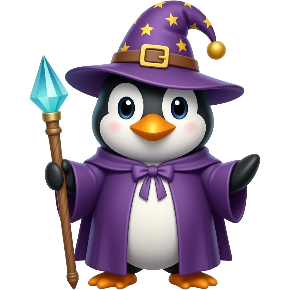 Penguin Wizard emoji