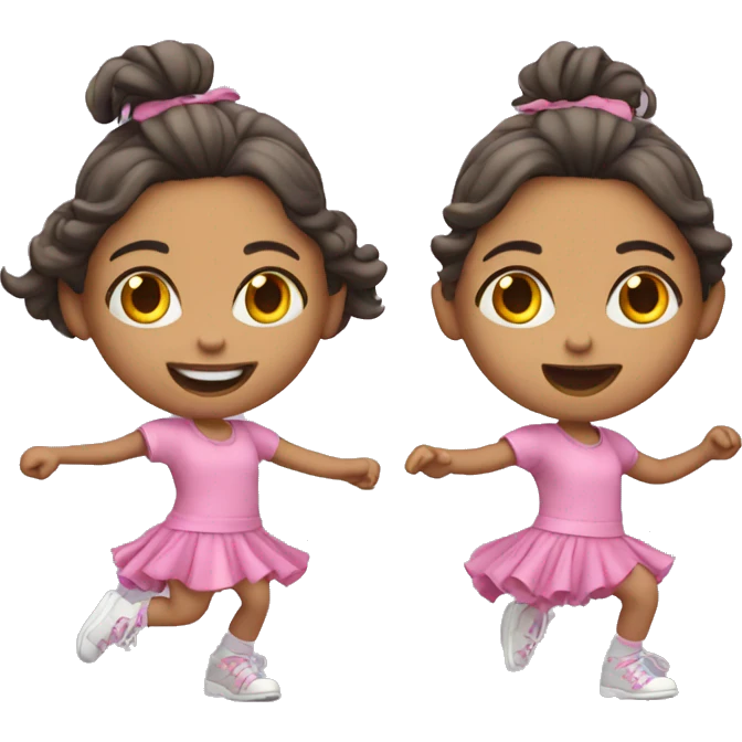 Cute 3d little girl emoji dance  emoji