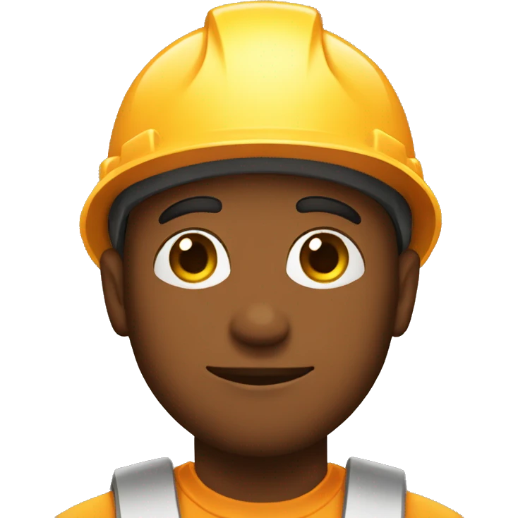 A braver man, brown skin, with a construction hat emoji