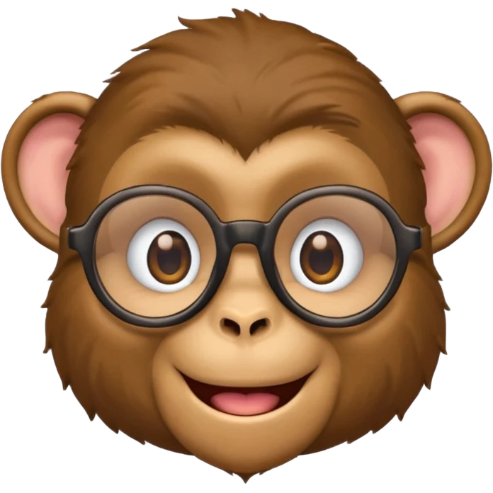 monkey with glasses emoji