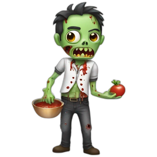 Zombie cocinero emoji