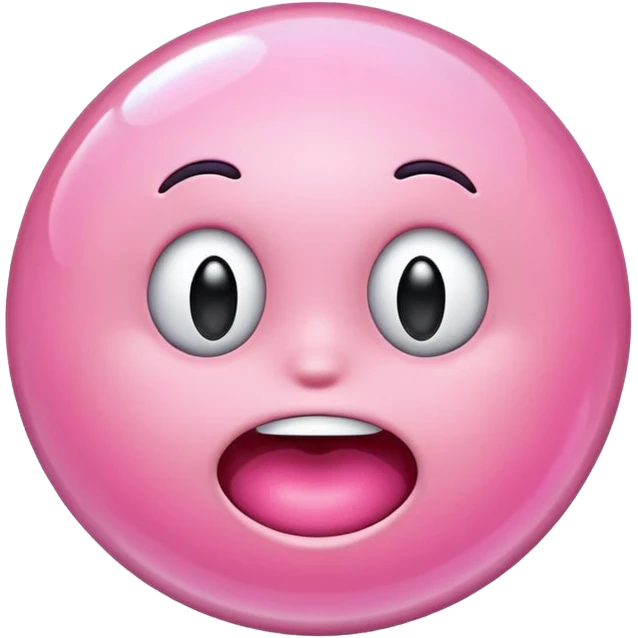 emoji chewing bubble gum emoji