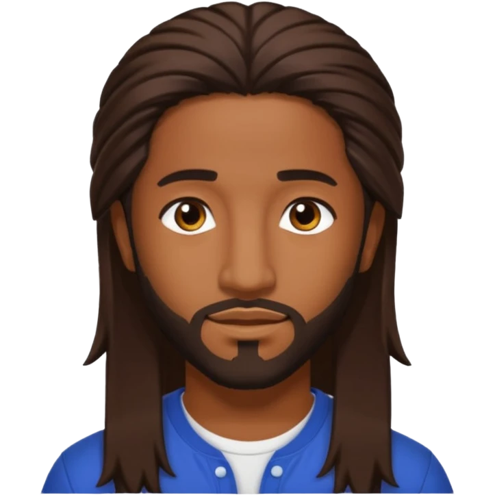 Omarion with long dark brown hair emoji