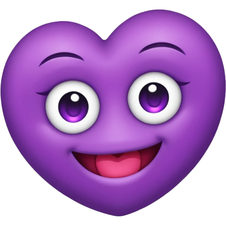 emoji de beijo na cor roxa emoji