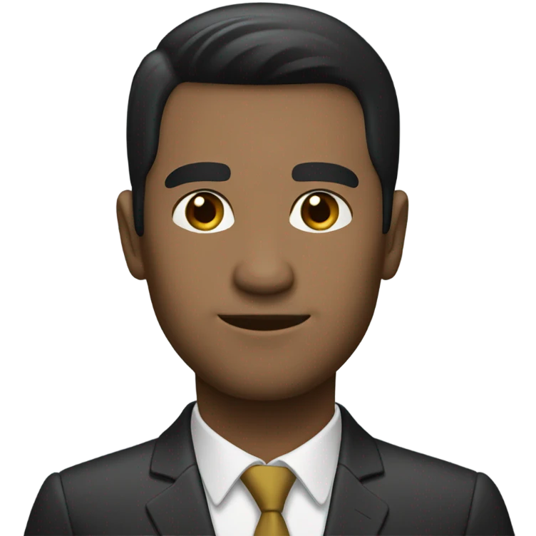 business man short straight black hair  emoji