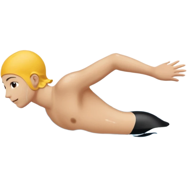 swimming side view in the water lake. emoji