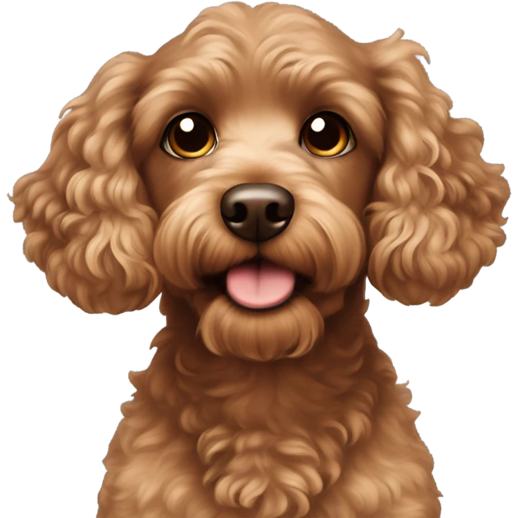 Brown cockerpoo emoji