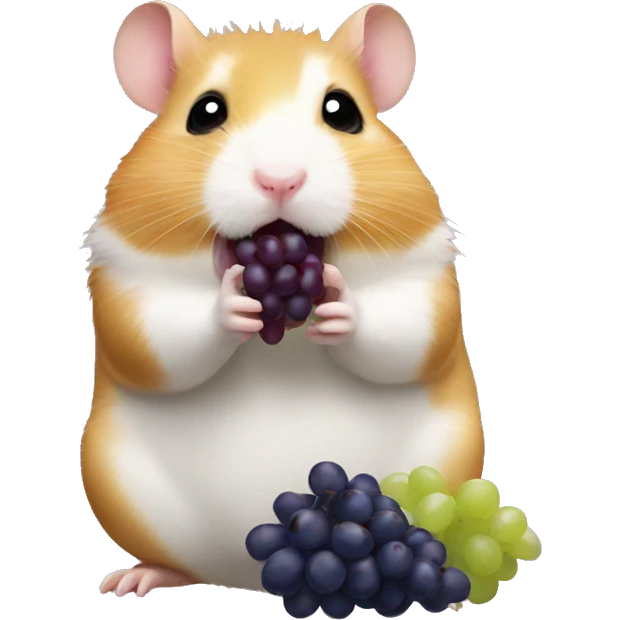 Hamster eating grapes emoji