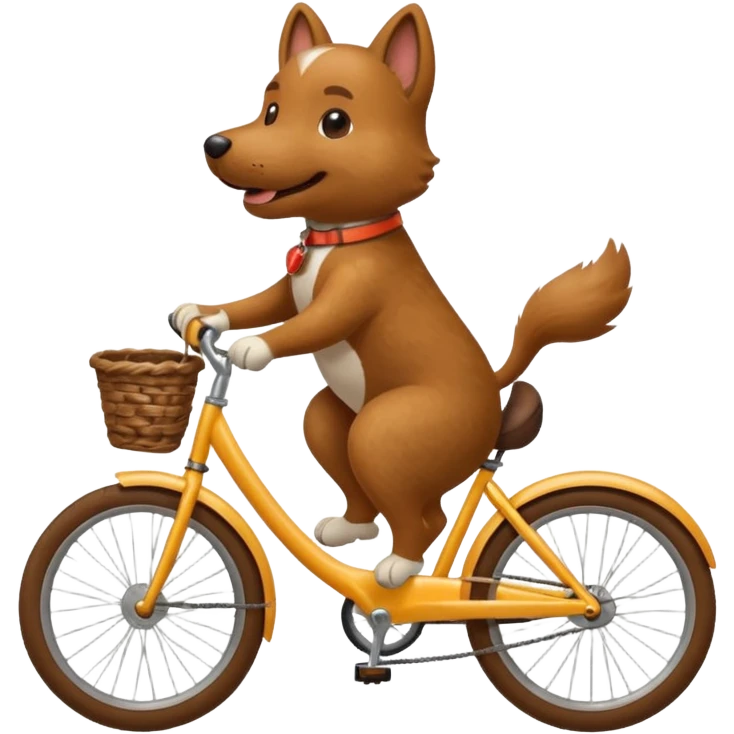 Dog riding bike emoji