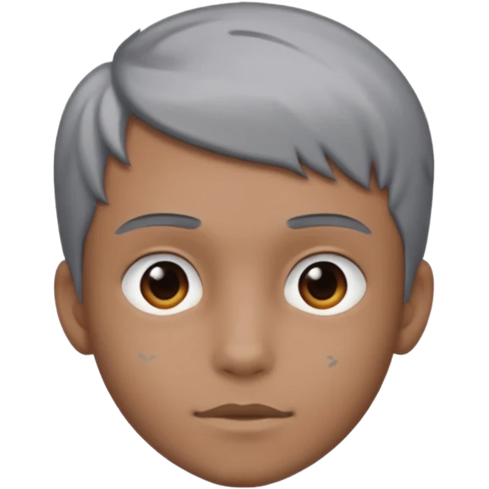 gray metal painted boy emoji