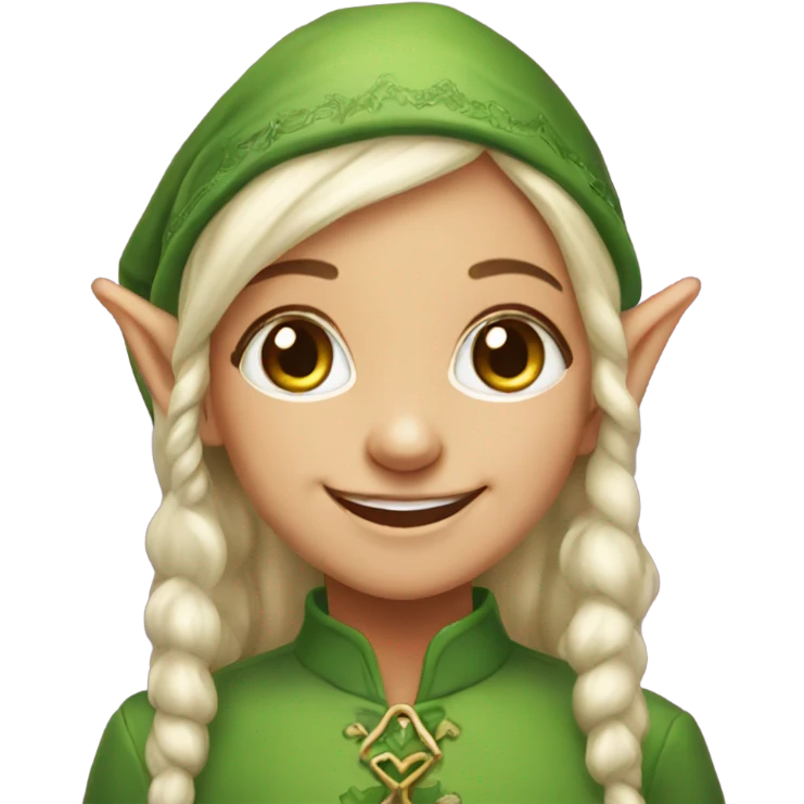 smiling elf girl portrait emoji