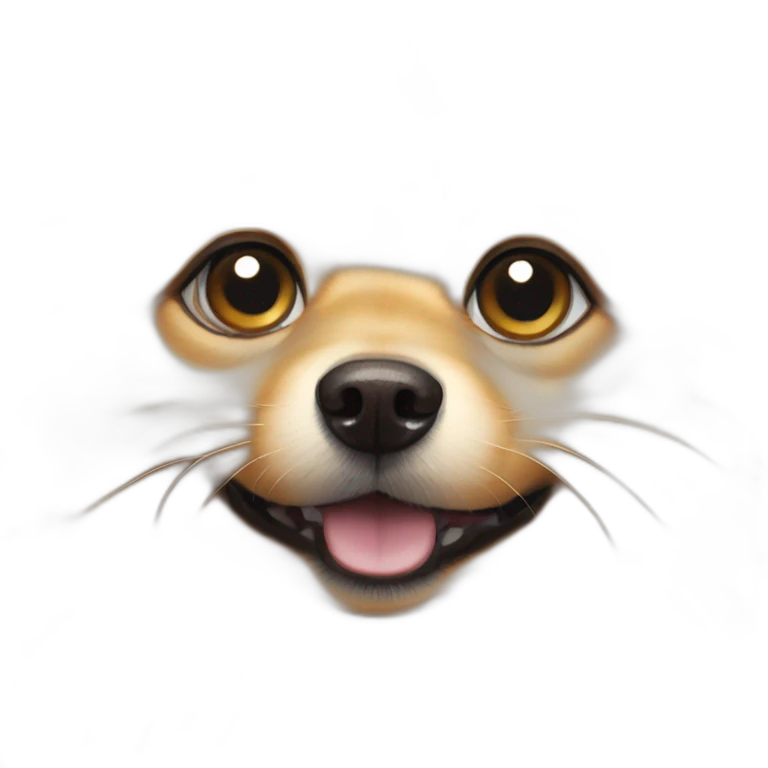 Pomeranian dog face emoji