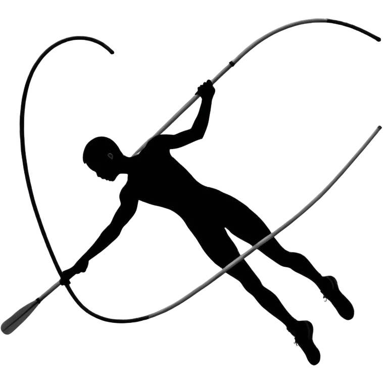 pole vaulting athlete icon or emoji emoji