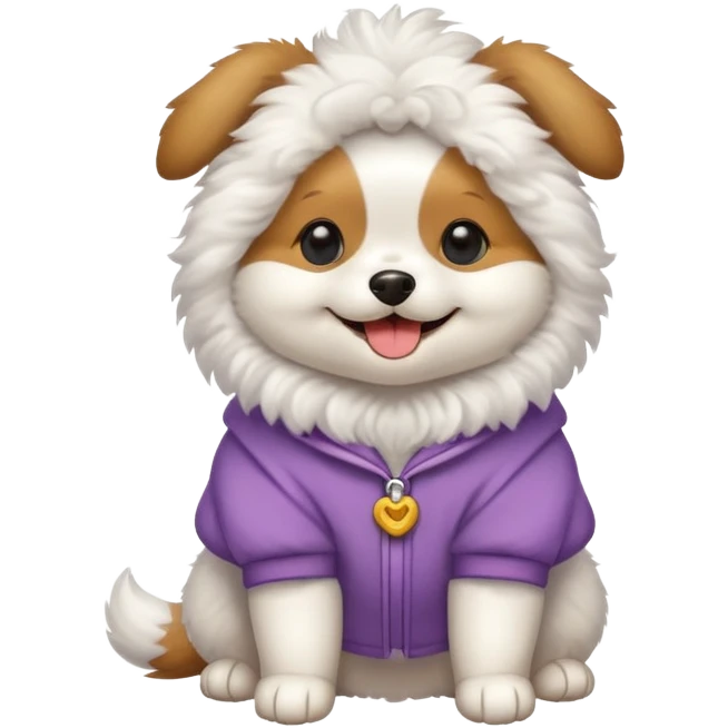 Dog wearing cute clothes emoji