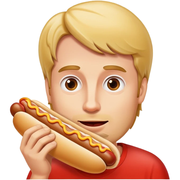 Man eating dog emoji