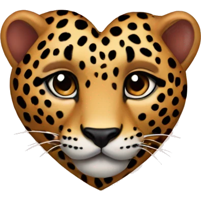 Leopard heart emoji