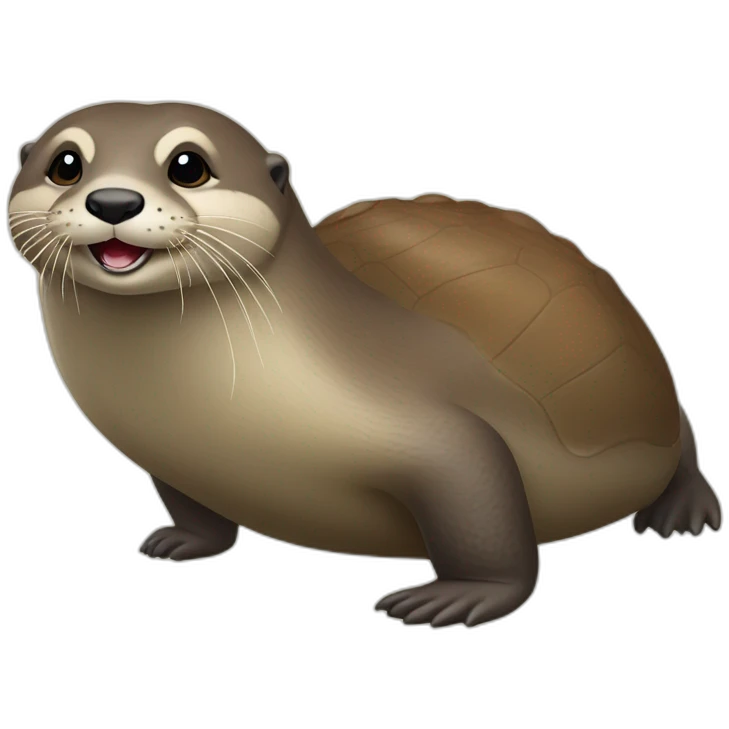 Loutre sur tortue  emoji
